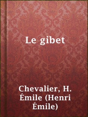 cover image of Le gibet